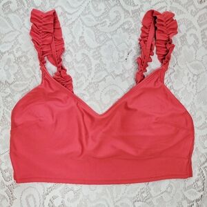 ✨3/$12 Aerie Ruffled Bikini Top size Small